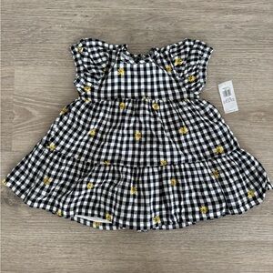 B&W Gingham with Sunflowers 🌻